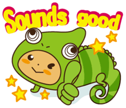 Crazy Cute Chameleon sticker #7475488