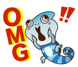 Crazy Cute Chameleon sticker #7475489
