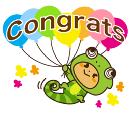 Crazy Cute Chameleon sticker #7475491