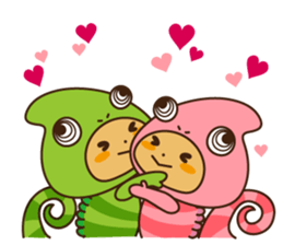 Crazy Cute Chameleon sticker #7475493