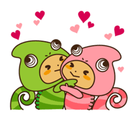 Crazy Cute Chameleon sticker #7475493