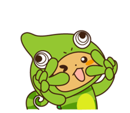 Crazy Cute Chameleon sticker #7475496