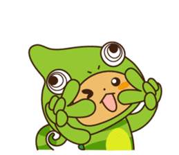 Crazy Cute Chameleon sticker #7475496