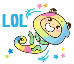 Crazy Cute Chameleon sticker #7475500