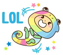Crazy Cute Chameleon sticker #7475500
