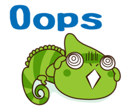 Crazy Cute Chameleon sticker #7475501