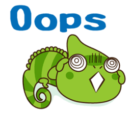 Crazy Cute Chameleon sticker #7475501