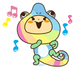 Crazy Cute Chameleon sticker #7475506