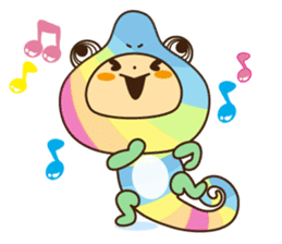 Crazy Cute Chameleon sticker #7475506