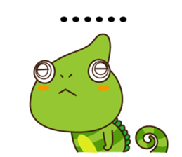 Crazy Cute Chameleon sticker #7475507