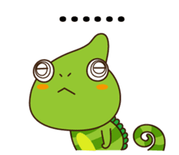 Crazy Cute Chameleon sticker #7475507