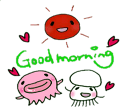 Good friend octopus and squid sticker #7475830