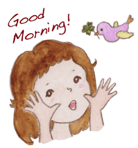 Japanese Kawaii School Girl - English - sticker #7475868