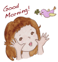 Japanese Kawaii School Girl - English - sticker #7475868