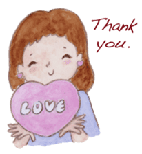 Japanese Kawaii School Girl - English - sticker #7475869