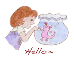 Japanese Kawaii School Girl - English - sticker #7475870