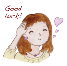 Japanese Kawaii School Girl - English - sticker #7475871