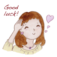 Japanese Kawaii School Girl - English - sticker #7475871