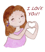 Japanese Kawaii School Girl - English - sticker #7475872