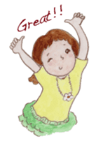 Japanese Kawaii School Girl - English - sticker #7475881