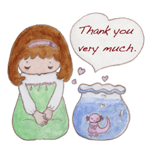 Japanese Kawaii School Girl - English - sticker #7475885