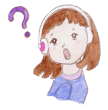 Japanese Kawaii School Girl - English - sticker #7475893