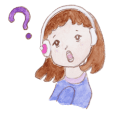 Japanese Kawaii School Girl - English - sticker #7475893