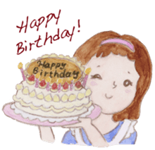 Japanese Kawaii School Girl - English - sticker #7475897