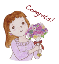 Japanese Kawaii School Girl - English - sticker #7475901