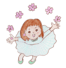 Japanese Kawaii School Girl - English - sticker #7475903