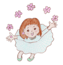 Japanese Kawaii School Girl - English - sticker #7475903