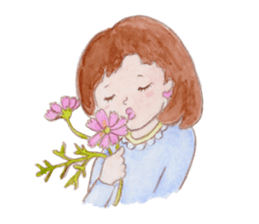 Japanese Kawaii School Girl - English - sticker #7475907