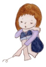 Japanese Kawaii School Girl - English - sticker #7475911