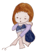 Japanese Kawaii School Girl - English - sticker #7475911