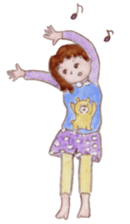 Japanese Kawaii School Girl - English - sticker #7475913