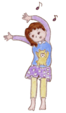 Japanese Kawaii School Girl - English - sticker #7475913