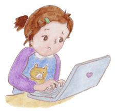 Japanese Kawaii School Girl - English - sticker #7475923