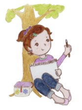 Japanese Kawaii School Girl - English - sticker #7475927