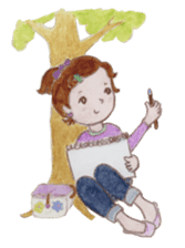 Japanese Kawaii School Girl - English - sticker #7475927