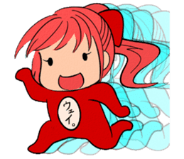 Girl of red hair Stiker sticker #7476088