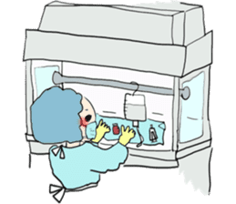 We work at a Hospital. sticker #7476232