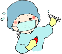 We work at a Hospital. sticker #7476233