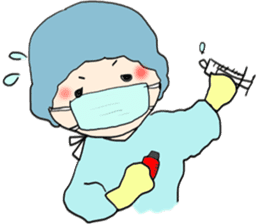 We work at a Hospital. sticker #7476233