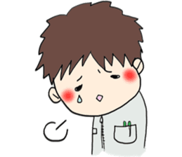 We work at a Hospital. sticker #7476234