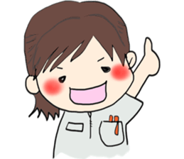 We work at a Hospital. sticker #7476236