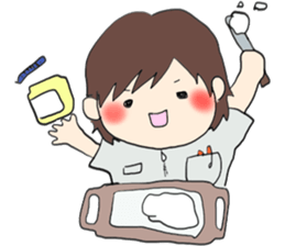 We work at a Hospital. sticker #7476246