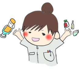 We work at a Hospital. sticker #7476250