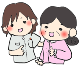 We work at a Hospital. sticker #7476253