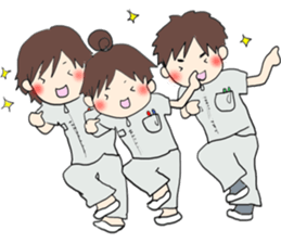 We work at a Hospital. sticker #7476255