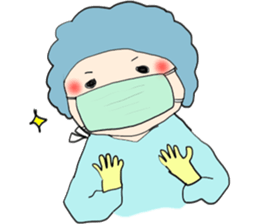 We work at a Hospital. sticker #7476266